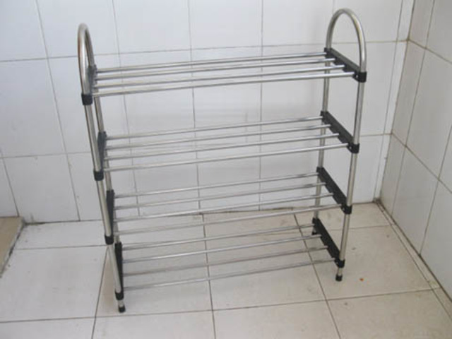 1Pc New Black 4 Layer Shoe Holder Display Rack
