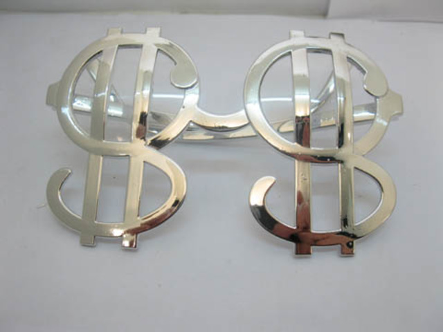 12 Sliver Big Daddy DOLLAR SIGN Toy Glasses 12 Sliver Big Daddy DOLLAR SIGN Toy Glasses