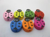 400Pcs New Wooden Ladybug Beads Mixed Color 400Pcs New Wooden Ladybug Beads Mixed Color