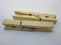 72 New Wooden Clothes Pegs / Pins 70mm Long