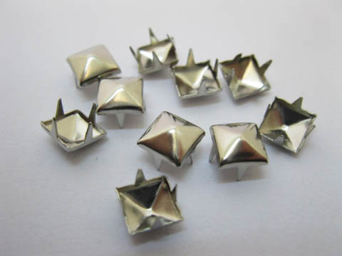 4x500Pcs Silver Color Pyramid Studs 7x7mm Leather Craft - Click Image to Close