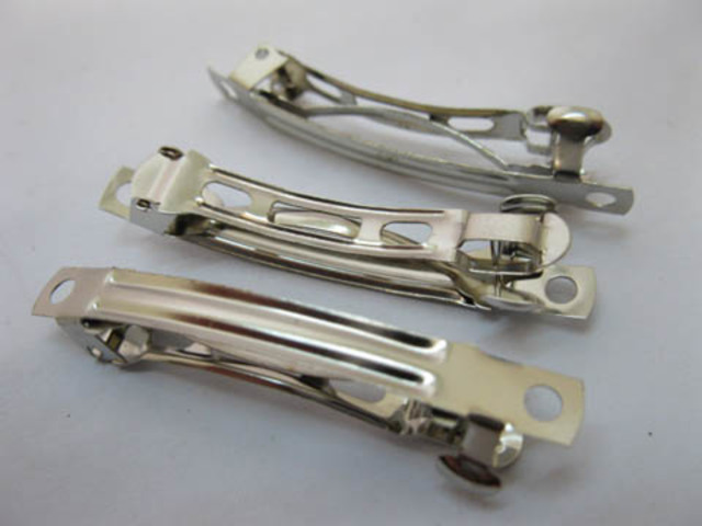 100 Metal Hair Clips Finding Barrette Base 5cm Size