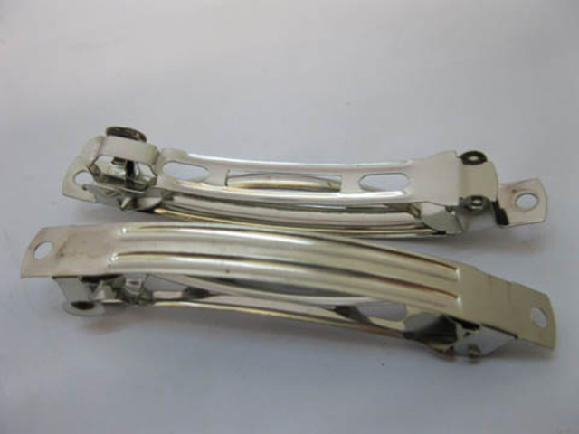 50 Metal Hair Clips Finding Barrette Base 10cm Size