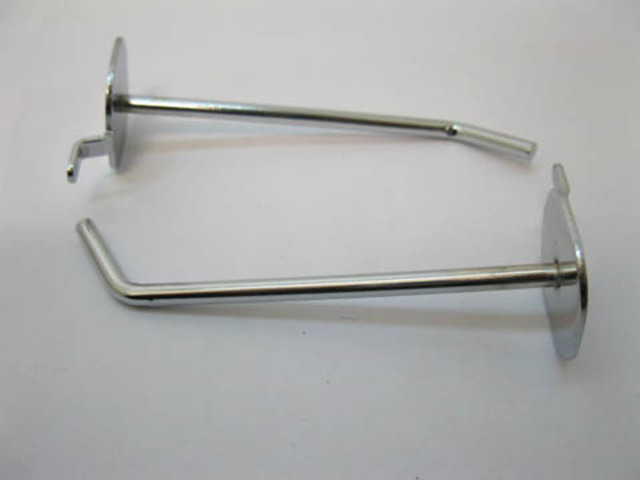 50 Metal Apple Slatwall Mesh Hooks 9.5cm