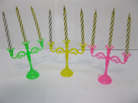1Sheets X 20set Magic Relighting Trick Candles W/Candle Holder - Click Image to Close