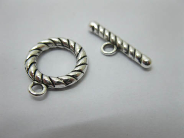 100 Sets Twist Jewelry Toggle Clasp Jewelry Finding