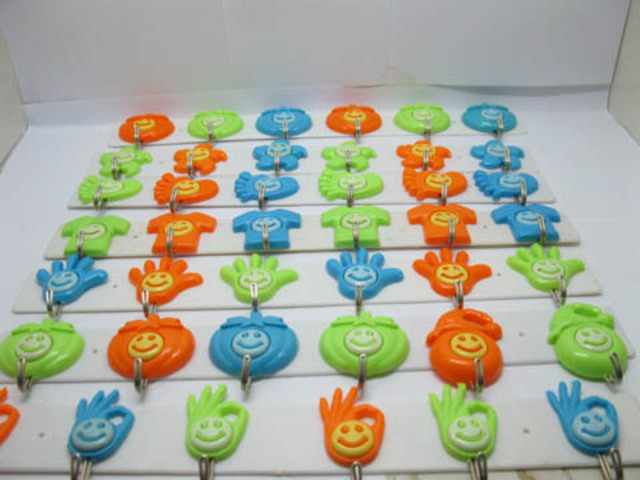12Pcs x 6 Rows Back Adhesive Hanger Hooks Assorted