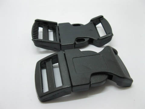 100 Sets Black Contoured Side Release Buckles 25mm - Click Image to Close