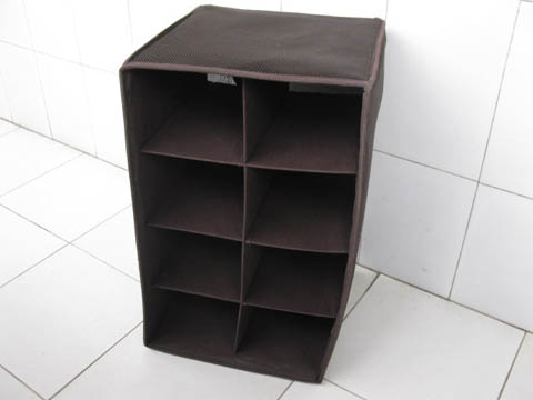 1X Dark Brown Collaspsible Foldable Storage Organiser - Click Image to Close