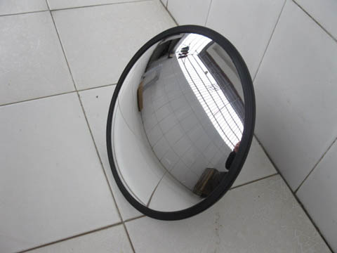 1X New Black 29.5cm Indoor Convex Security Safety Mirror - Click Image to Close
