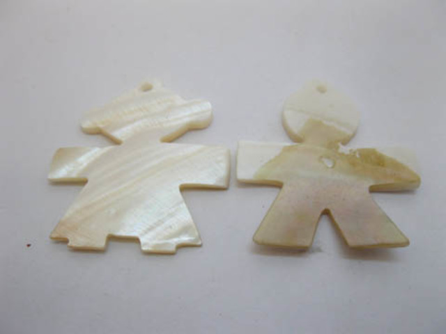 48Pcs Natural Boy & Girl Shell Beads Pendants 48Pcs Natural Boy & Girl Shell Beads Pendants
