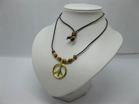 12Sets Peace Symbol Jewelry Necklace w/Earring - Click Image to Close
