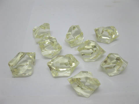 230X Light Yellow Acrylic Ice Stone Crystal Vase Table Wedding - Click Image to Close
