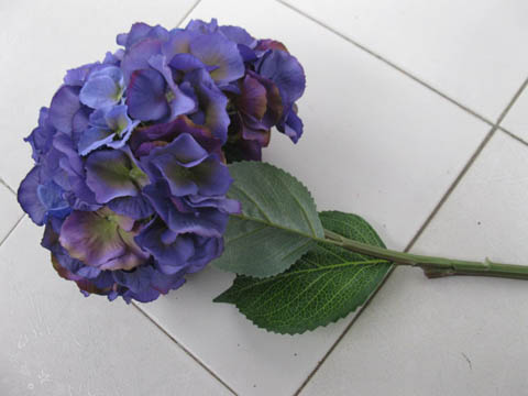 1X Violet Color Hydrangea Stem Wedding Flower Favor - Click Image to Close