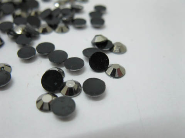 20000 Black Flat Back Flatback Diamontes Rhinestones 4.5mm - Click Image to Close