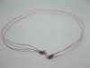 95 Light Pink 2-String Waxen Strings For Necklace Sliver Clasp 95 Light Pink 2-String Waxen Strings For Necklace Sliver Clasp