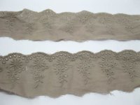 2Bag X 12Meter Brown Flower Edge Trim Embellishment