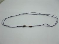 95 Purple 2-String Waxen Strings For Necklace Copper Clasp