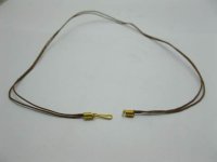 95 Coffee 2-String Waxen Strings For Necklace Golden Clasp