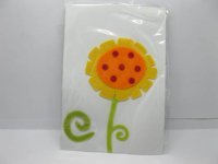 20 Sheets Orange Flower Window Wall Room Decorative Stickers