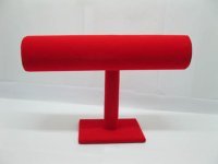 2Pc Red Velvet T-BAR Bracelet Display Rack