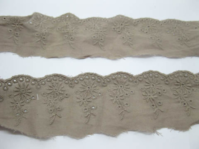 2Bag X 12Meter Brown Flower Edge Trim Embellishment - Click Image to Close