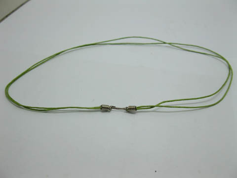 95 Green 2-String Waxen Strings For Necklace Nickel Clasp - Click Image to Close