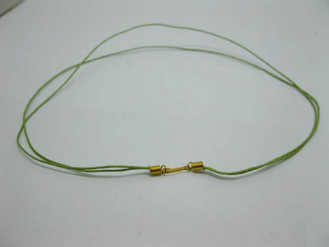 95 Green 2-String Waxen Strings For Necklace Golden Clasp - Click Image to Close