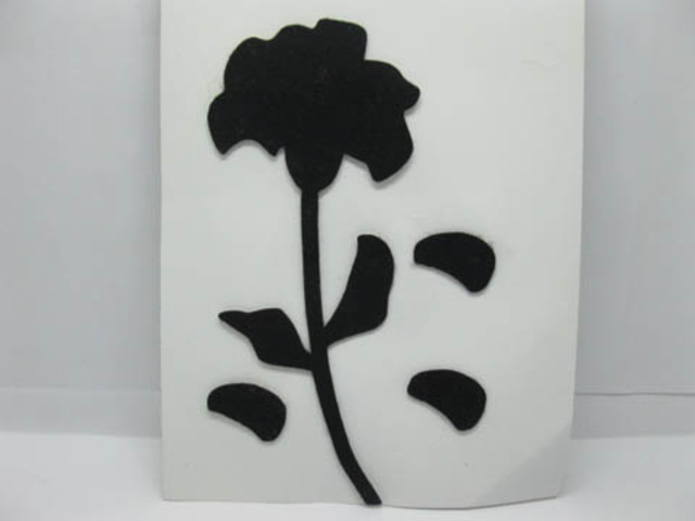 20 Sheets Black Flower Window Wall Room Decorative Stickers 20 Sheets Black Flower Window Wall Room Decorative Stickers