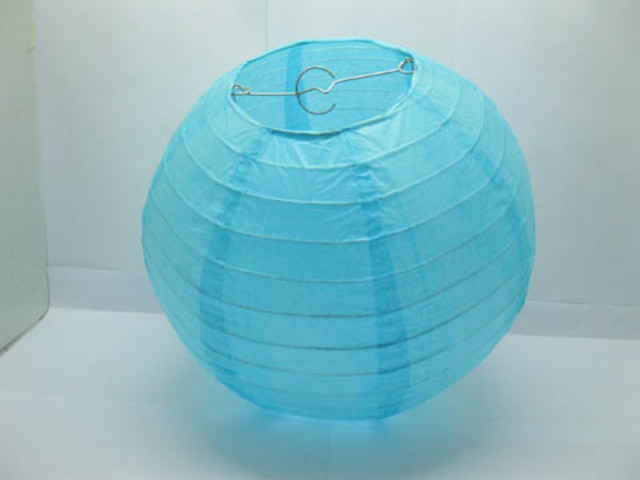 5Pcs New Plain Blue Paper Lantern Wedding Favor 35cm - Click Image to Close