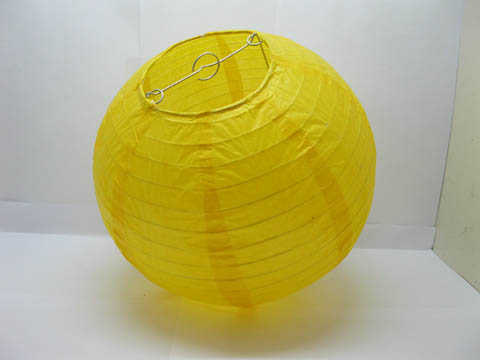 5Pcs New Plain Yellow Paper Lantern Wedding Favor 35cm - Click Image to Close