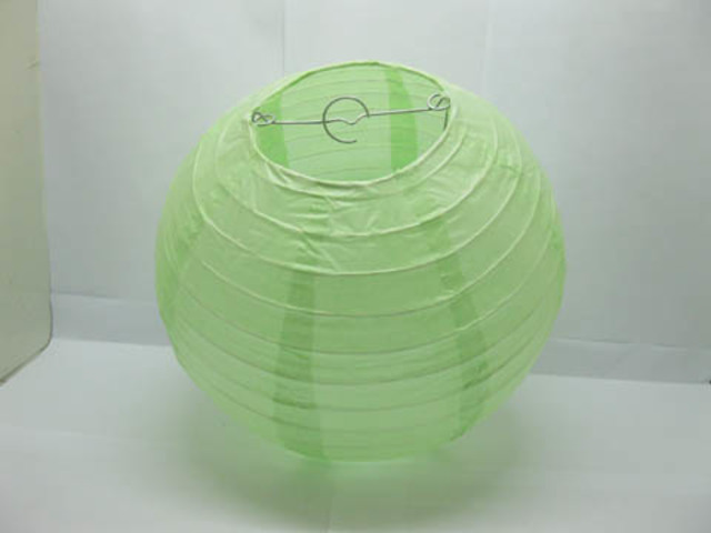 5Pcs New Plain Green Paper Lantern Wedding Favor 35cm - Click Image to Close