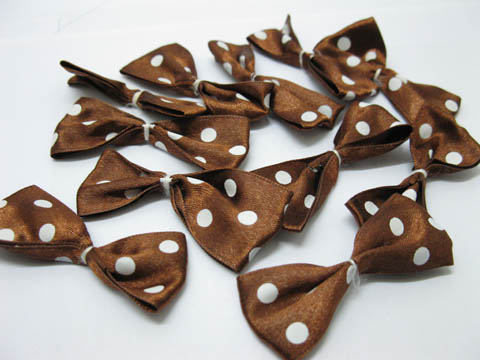 500X Coffee Bowknot Bow Tie Decorative Embellishments - Click Image to Close