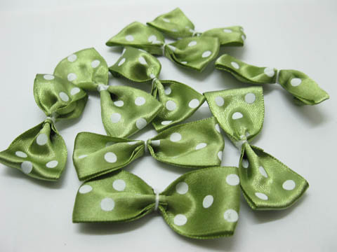 500X Olive Green Bowknot Bow Tie Decorative Embellishments - Click Image to Close