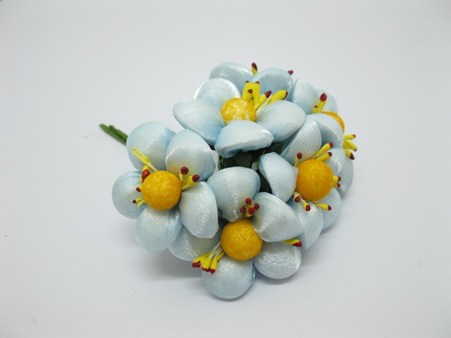 12BundleX6Pcs Craft Wedding Decor Plum Flower - Skyblue - Click Image to Close