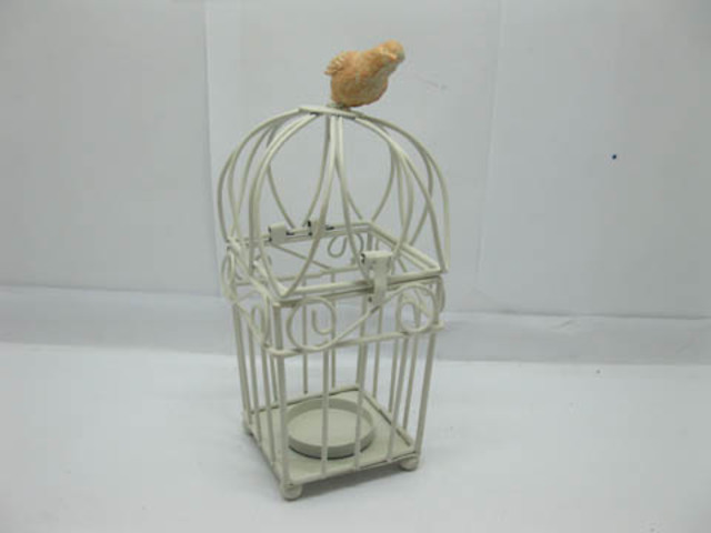 4X Square Birdcage Candle Holder w/Bird Wedding Favor - Click Image to Close