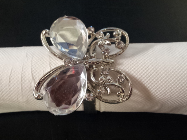 4Pcs Butterfly Napkin Rings Wedding Christenings Dinner Parties
