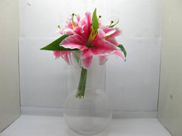 7X Clear Glass Table Flower Vases 26.5cm High 7X Clear Glass Table Flower Vases 26.5cm High