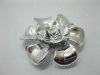20Pcs Silver Plated Rose Hairclip Jewelry Finding Beads 20Pcs Silver Plated Rose Hairclip Jewelry Finding Beads