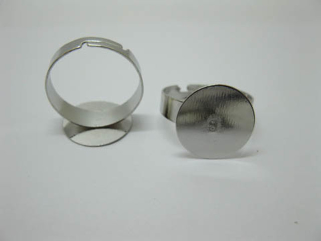 490 Round Adjustable RING Blank Bases Jewelry Finding 14mm 490 Round Adjustable RING Blank Bases Jewelry Finding 14mm