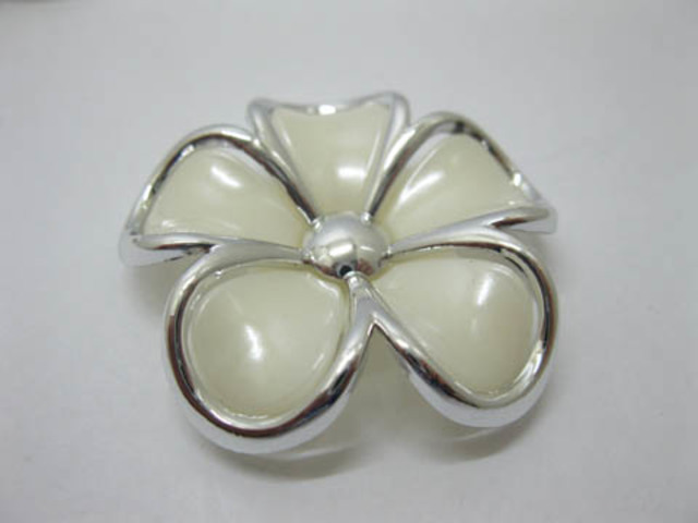 20Pcs Pearl Ivory Frangipani Hairclip Jewelry Finding Beads 48mm 20Pcs Pearl Ivory Frangipani Hairclip Jewelry Finding Beads 48mm