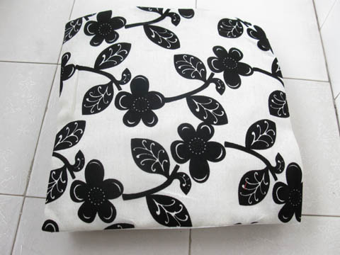 2Pcs HQ White Plum Blossom Hemp Pillow Cushion Covers 43cm - Click Image to Close