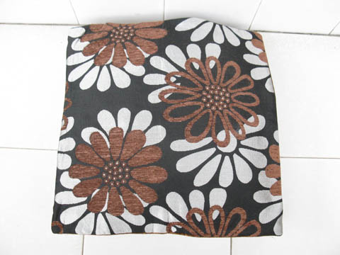 2Pcs HQ Coffee Flower Hemp Pillow Cushion Covers 43cm - Click Image to Close
