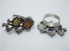 12 Fashion Rings with Bird on Top Mixed Colour 12 Fashion Rings with Bird on Top Mixed Colour