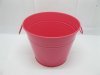 10X Fuschia Tin Pail Bucket w/Ring Handle for Wedding 10X Fuschia Tin Pail Bucket w/Ring Handle for Wedding
