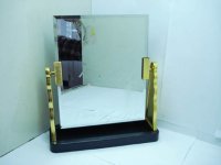 1X Golden Dresser Beauty Makeup Mirror 19.5x24cm 1X Golden Dresser Beauty Makeup Mirror 19.5x24cm