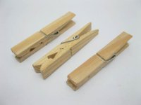 290Pcs Wooden Clothes Pegs / Pins 72mm Long