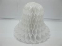 10X White Wedding Honeycomb Bells Hanging Wedding Decorations 15