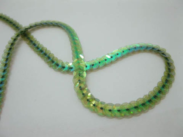50Meter Green Strung Sequin Trim for Craft