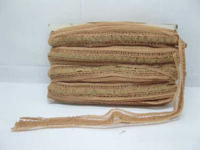 25Meter Light Brown Trim Embellishment Craft Favor - Click Image to Close